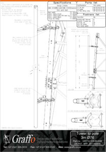 3m 76mm Tower to Pole